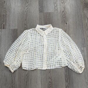 Zara Floral Button-Up Blouse